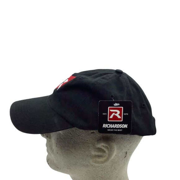 New Richardson State of Ohio Buckeye R55 Black Adjustable Hat Embroidered NWT - Picture 7 of 7